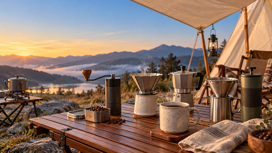 The Best Camp Coffee Setup for Glamping: Five Portable Tools, One Practical Kit.
